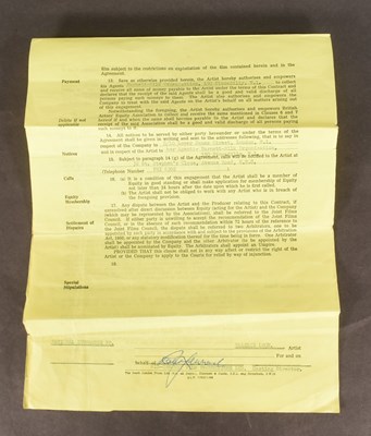 Lot 148 - THE BARON (1966-1967) - VALERIE LEON'S ORIGINAL CONTRACT
