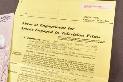 Lot 120 - THE SAINT (1960S TV SERIES) - VALERIE LEON'S ORIGINAL CONTRACT
