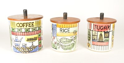 Lot 77 - 1960S SWEDISH JIE GANTOFTA THREE CERAMIC STORAGE JARS
