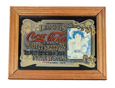 Lot 96 - VINTAGE COCA COLA PUB ADVERTISING MIRROR
