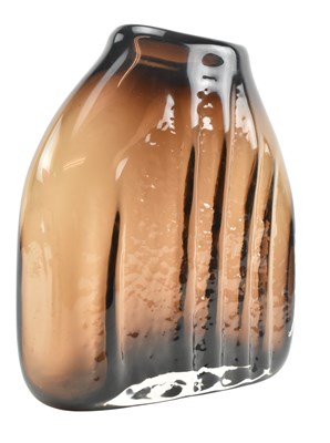 Lot 223 - GEOFFREY BAXTER FOR WHITEFRIARS - SHOULDER GLASS VASE IN CINNAMON COLOURWAY