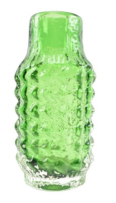 Lot 212 - GEOFFREY BAXTER FOR WHITEFRIARS - PINEAPPLE GLASS VASE IN MEADOW GREEN COLOURWAY