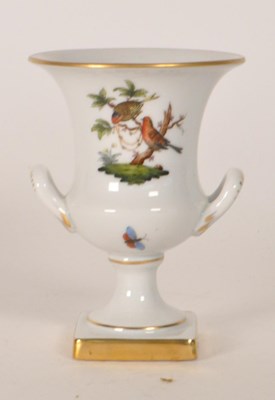 Lot 83 - HEREND - ROTHSCHILD PATTERN PORCELAIN URN VASE