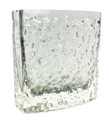 Lot 206 - GEOFFREY BAXTER FOR WHITEFRIARS - NAILHEAD GLASS VASE IN PEWTER COLOURWAY