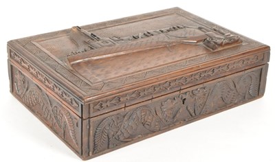 Lot 273 - VINTAGE 20TH CENTURY CARVED CHINESE STORAGE BOX / CHEST