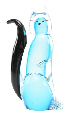 Lot 249 - MURANO - VINTAGE ITALIAN GLASS CAT FIGURINE