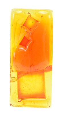 Lot 213 - GEOFFREY BAXTER FOR WHITEFRIARS - ARCHITECTURAL SLAB 2 - VINTAGE MID CENTURY 1960S GLASS SLAB