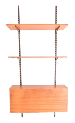 Lot 91 - MID CENTURY DANISH TEAK AND METAL MODULAR WALL SYSTEM