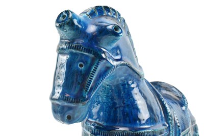 Lot 10 - ALDO LONDI FOR BITOSSI - MID CENTURY 1960S ITALIAN STUDIO ART POTTERY HORSE SCULPTURE