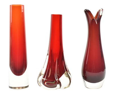 Lot 239 - WHITEFRIARS & OTHERS - SELECTION OF STUDIO ART GLASS VASES