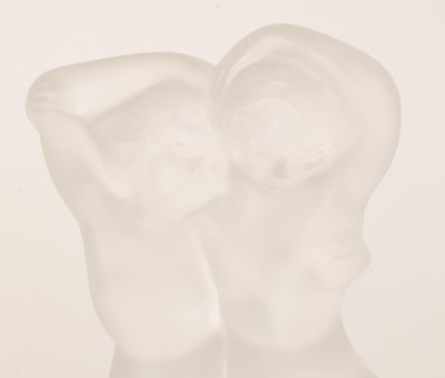 Lot 90 - LALIQUE - 1960S FRENCH FROSTED CRYSTAL GLASS LA FAUNE FIGURE