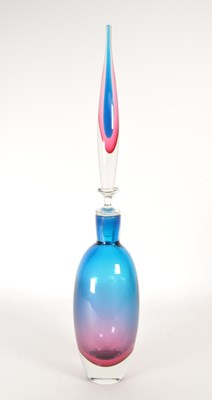 Lot 91 - MURANO - ITALIAN MID CENTURY FLAVIO POLI SOMMERSO GLASS DECANTER