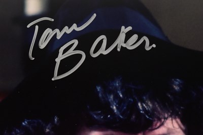 Lot 102 - DOCTOR WHO - TOM BAKER (FOURTH DOCTOR) - SIGNED 8X10" PHOTOS - AFTAL