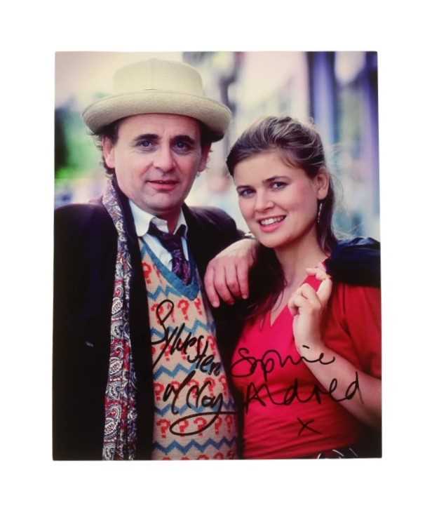 Lot 127 - DOCTOR WHO - SEVENTH DOCTOR ERA - DUAL SIGNED 8X10" PHOTOGRAPH