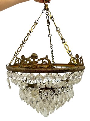 Lot 288 - 19TH CENTURY VICTORIAN CUT GLASS FIVE-TIER CHANDELIER
