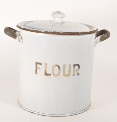 Lot 368 - VINTAGE ENAMEL FLOUR BIN