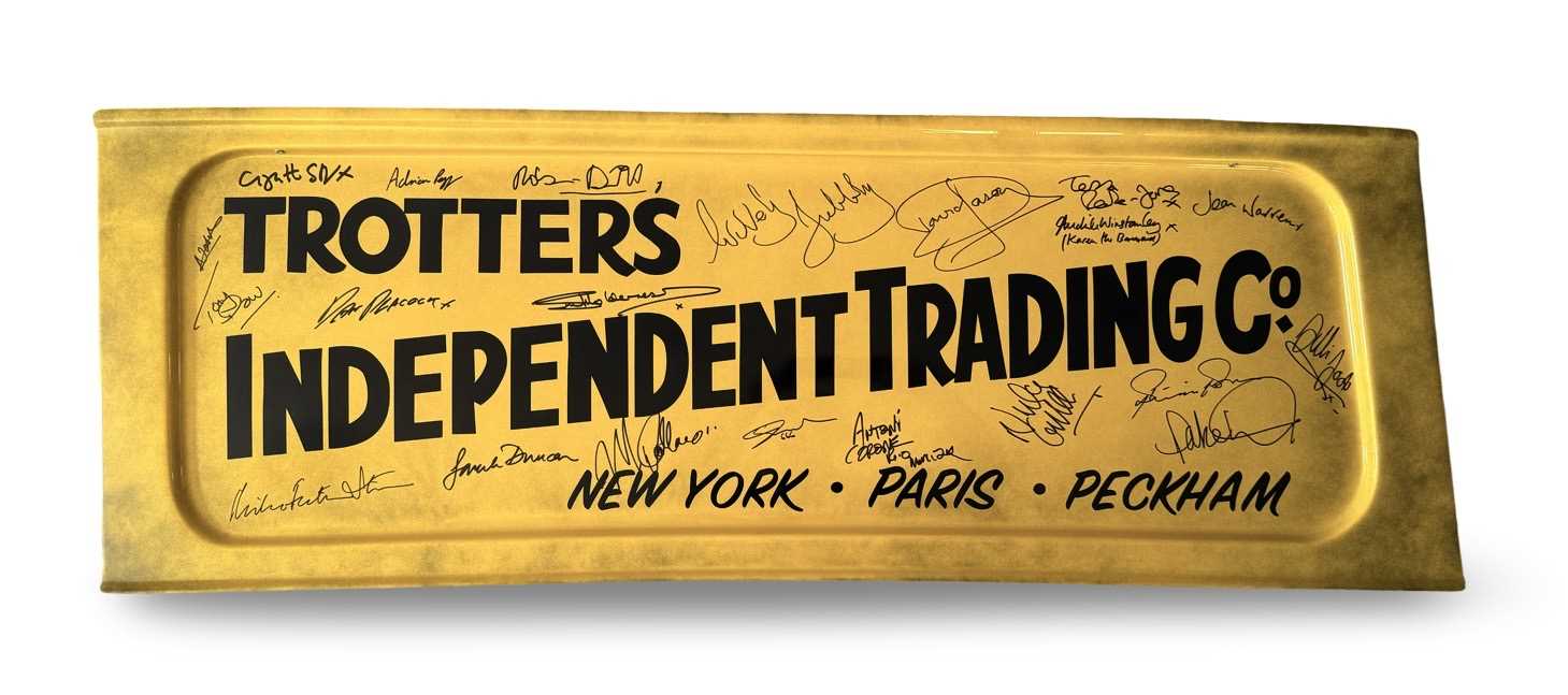 Lot 40 - ONLY FOOLS & HORSES - CAST SIGNED TROTTER VAN PANEL
