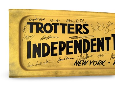 Lot 40 - ONLY FOOLS & HORSES - CAST SIGNED TROTTER VAN PANEL