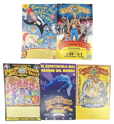 Lot 49 - RINGLING BROS & BARNUM - FIVE 1980S CIRCUS POSTERS