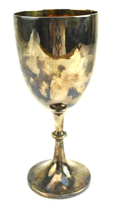 Lot 61 - LATE 19TH CENTURY VICTORIAN HALLMARKED SILVER 1ST PRIZE TROPHY GOBLET