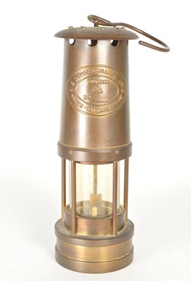 Lot 241 - 20TH CENTURY VINTAGE WELSH BRASS AND COPPER MINERS LAMP