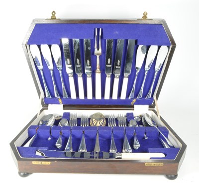 Lot 244 - 20TH CENTURY SHEFFIELD CHROMIUM PLATE NICKEL SILVER CANTEEN OF CUTLERY