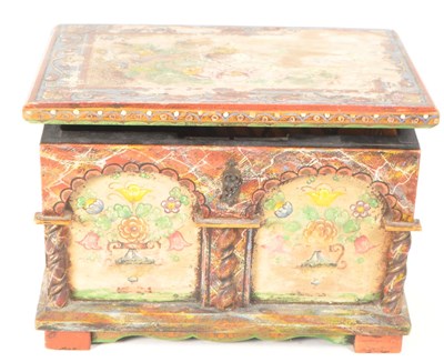 Lot 294 - EARLY 20TH CENTURY ANGLO INDIAN WOODEN MUSIC BOX