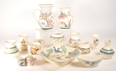 Lot 103 - COLLECTION OF 20TH CENTURY HONITON POTTERY VASES AND JUGS