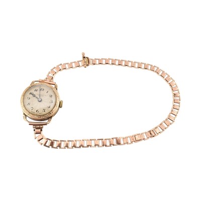 Lot 273 - PARSEONS BRISTOL WATCH ON GOLD STRAP