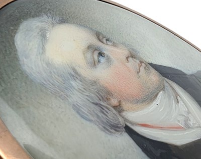Lot 9 - ATTR. WILLIAM WOOD - 18TH CENTURY IVORY PORTRAIT MINIATURE OF A GENTLEMAN