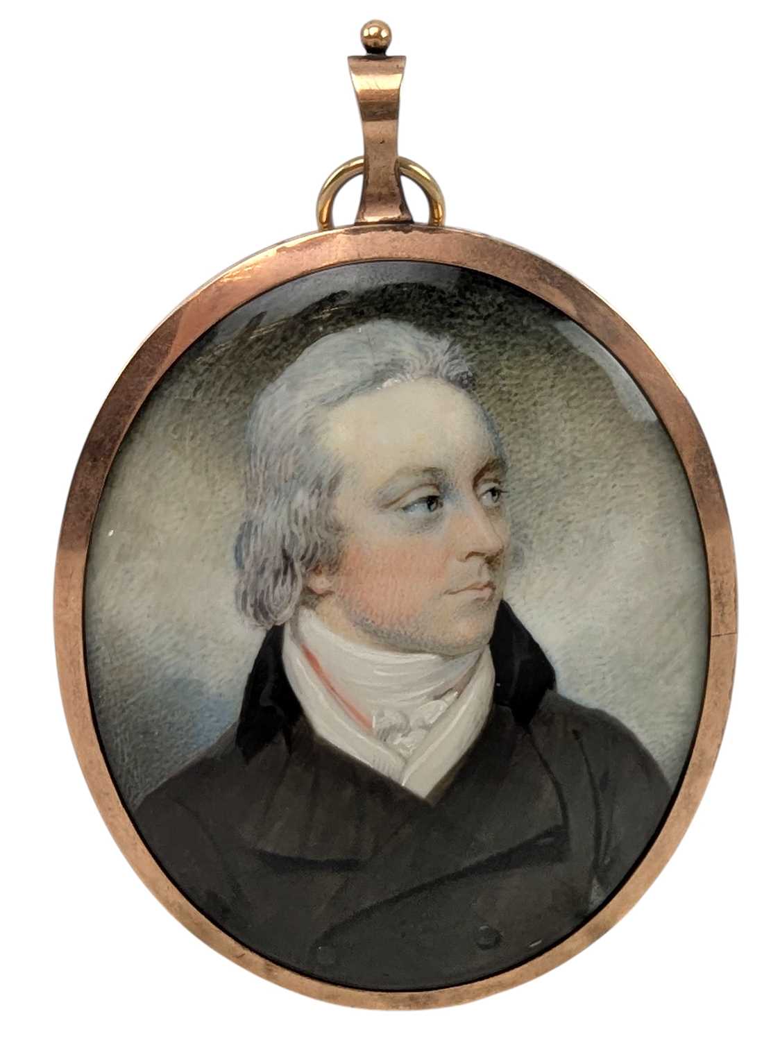 Lot 9 - ATTR. WILLIAM WOOD - 18TH CENTURY IVORY PORTRAIT MINIATURE OF A GENTLEMAN