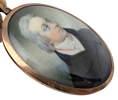 Lot 9 - ATTR. WILLIAM WOOD - 18TH CENTURY IVORY PORTRAIT MINIATURE OF A GENTLEMAN