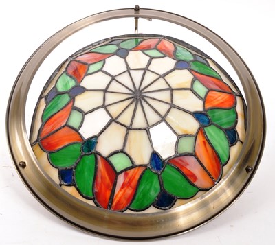 Lot 333 - VINTAGE TIFFANY STYLE CEILING LIGHT SHADE