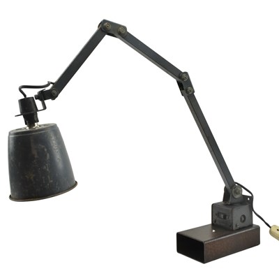 Lot 616 - MEMLITE - VINTAGE MID CENTURY INDUSTRIAL ARCHITECT'S GREY DESK LAMP
