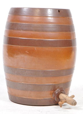 Lot 649 - 19TH CENTURY STONEWARE CERAMIC WHISKY BARREL