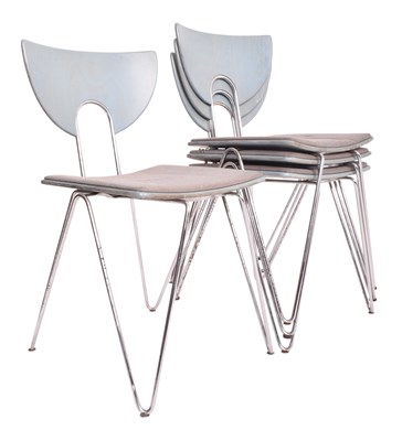 Lot 560 - WALTER LEEMAN FOR KUSCH CO - SET OF POSTMODERN DINING CHAIRS
