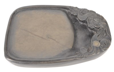 Lot 304 - CHINESE 19TH CENTURY DRAGON INKSTONE