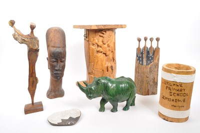 Lot 385 - COLLECTION OF AFRICAN DECORATIVE ITEMS