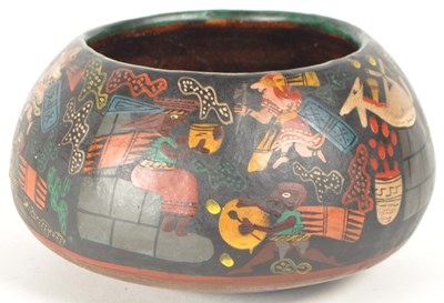 Lot 110 - PERUVIAN 19TH CENTURY POTTERY BOWL