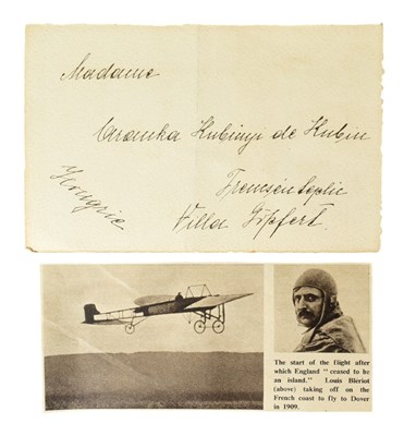 Lot 2 - AVIATION - LOUIS BLERIOT - RARE AUTOGRAPHED NOTE