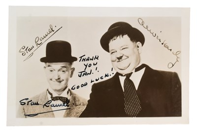 Lot 1 - STAN LAUREL (LAUREL & HARDY) - VINTAGE AUTOGRAPHED PHOTOGRAPH