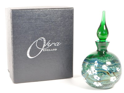 Lot 120 - OKRA GLASS - MODERN STUDIO ART GLASS SCENT BOTTLE