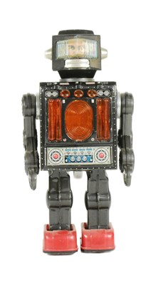 Lot 550 - TINPLATE TOYS - VINTAGE JAPANESE MR. HUSTLER ROBOT