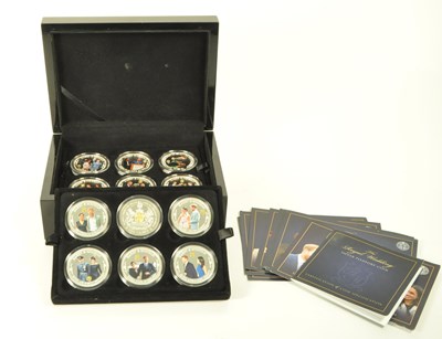 Lot 514 - THE BRADFORD EXCHANGE - ROYAL WEDDING SILVER FINISH PROOF COIN PACK