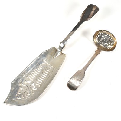 Lot 121 - VICTORIAN HALLMARKED FISH SLICE & LADLE STRAINER