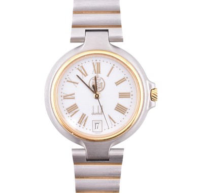 Lot 393 - A DUNHILL MILLENNIUM STAINLESS STEEL QUARTZ WRISTWATCH