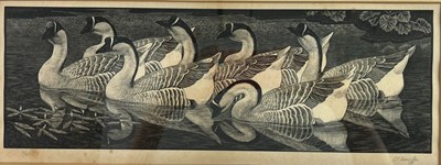 Lot 55 - CHARLES FREDERICK TUNNICLIFFE (1901-1979) - CHINESE GEESE - ENGRAVING SIGNED IN PENCIL