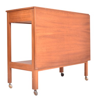 Lot 477 - A. H. MCINTOSH & CO - MID CENTURY TEAK SINGLE DROP LEAF TROLLEY