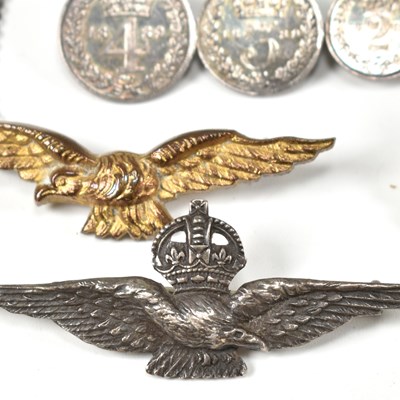 Lot 242 - COLLECTION OF MILITARY & VICTORIAN BROOCH PINS & BUTTONS