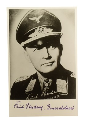 Lot 96 - HISTORICAL INTEREST - KURT STUDENT (1890-1978) - GERMAN GENERAL AUTOGRAPH